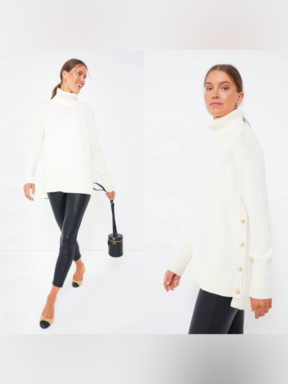 Tuckernuck Sophia Wool Blend Sweater Winter White Size XS